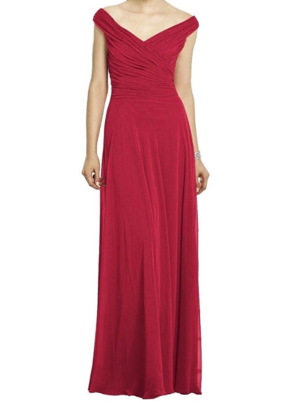 After Six Ruby Ruched Chiffon Formal Gown Size 10